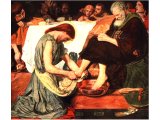 `Christ washing St. Peter`s feet` - Madox Brown 1851, National Gallery.